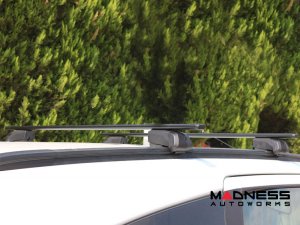 Alfa Romeo Stelvio Roof Rack Cross Bars - for models w/ factory roof rails - Black - Starlock